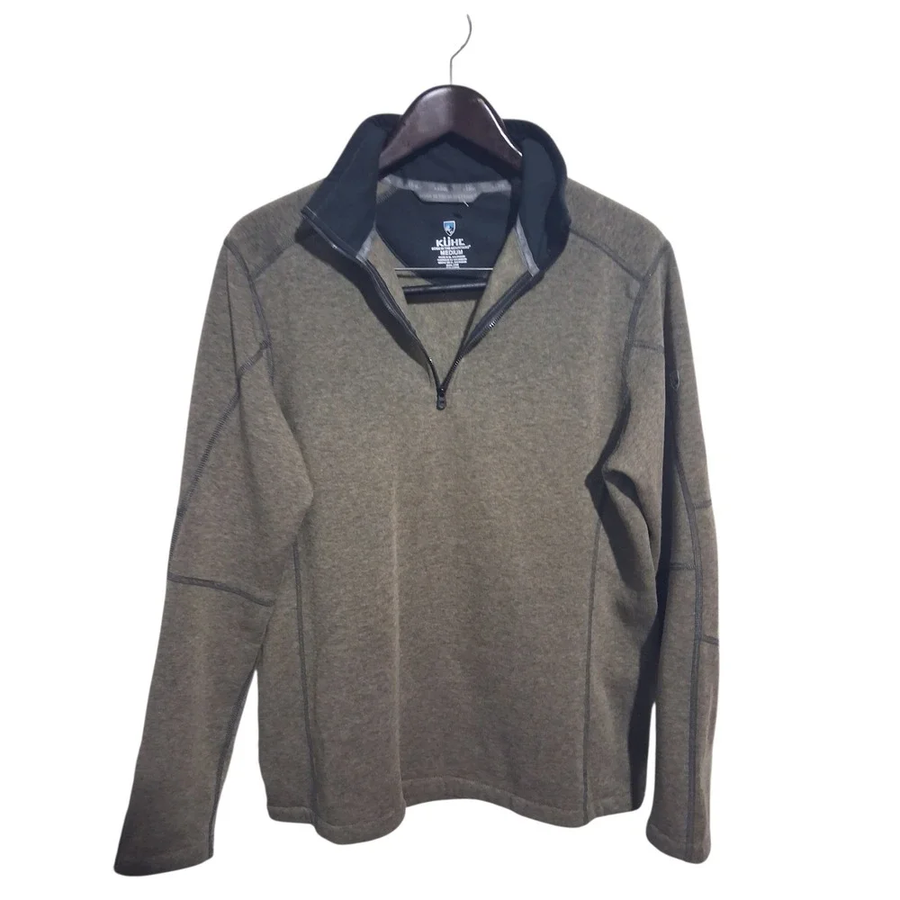 KUHL Revel Quarter-Zip Mens size Medium Gorpcore Fleece Outdoors Hiking Sweater